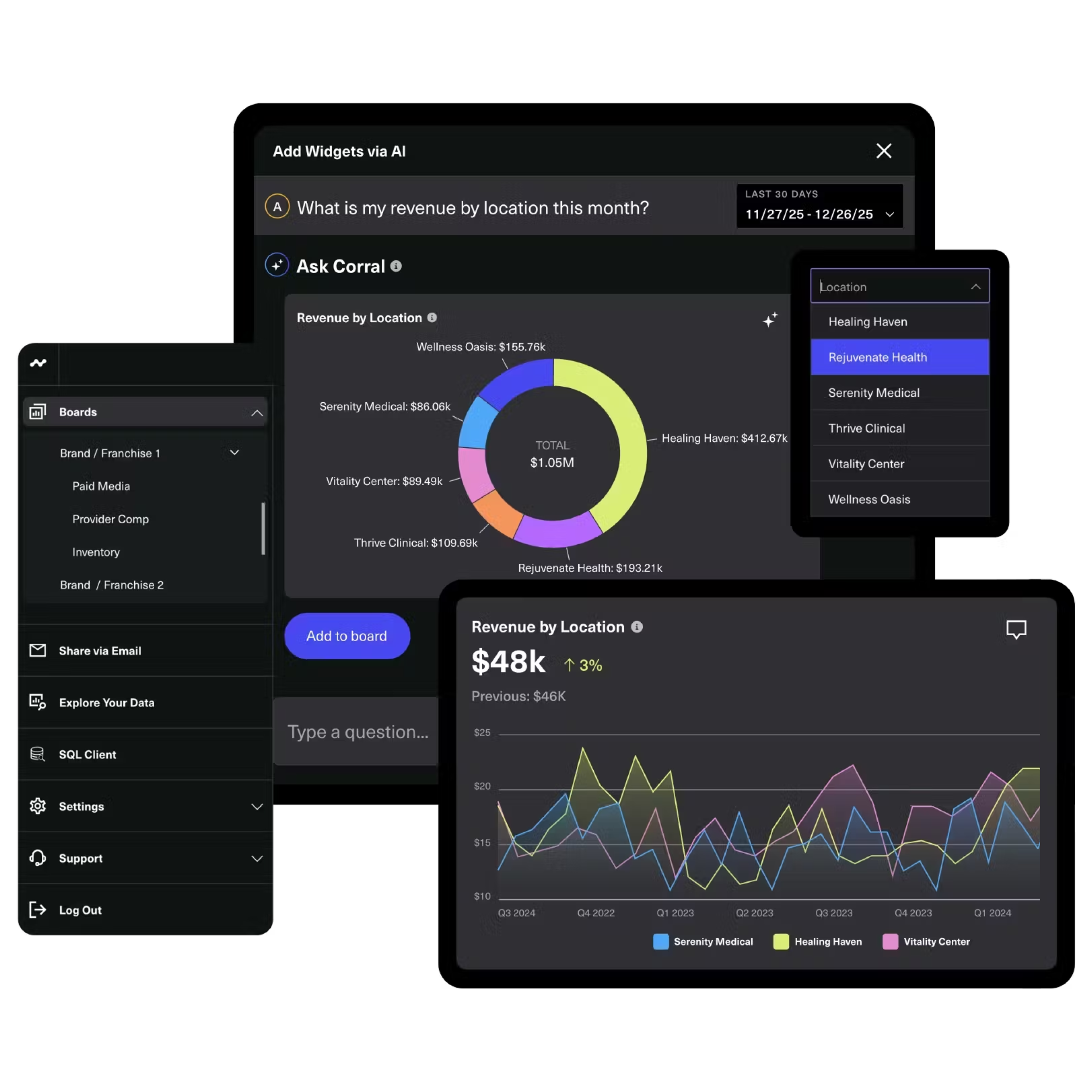 Corral Data platform hero image showcasing the dashboard